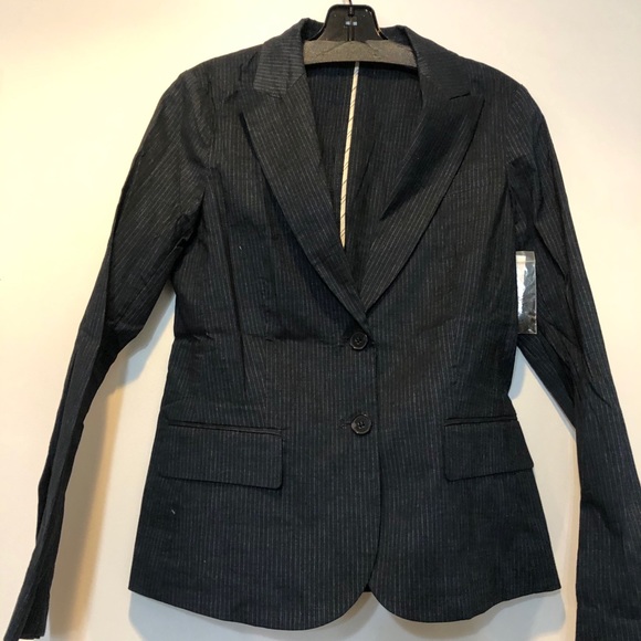 Theory NWT navy striped skirt suit set SIZE 8 - Picture 1 of 8